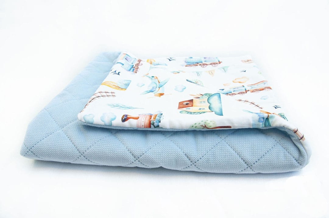 velvet bawełna z wypełnieniem błękit + ciuchcie