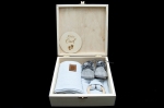 Baby box, wyprawka, chrzest, baby shower szary.