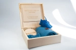 Baby box, wyprawka, chrzest, baby shower niebieski